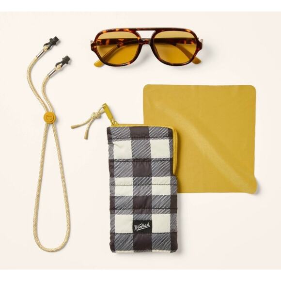 Adult Tortoise Frame Aviator Sunglasses - Woolrich x Target Yellow - Picture 4 of 4